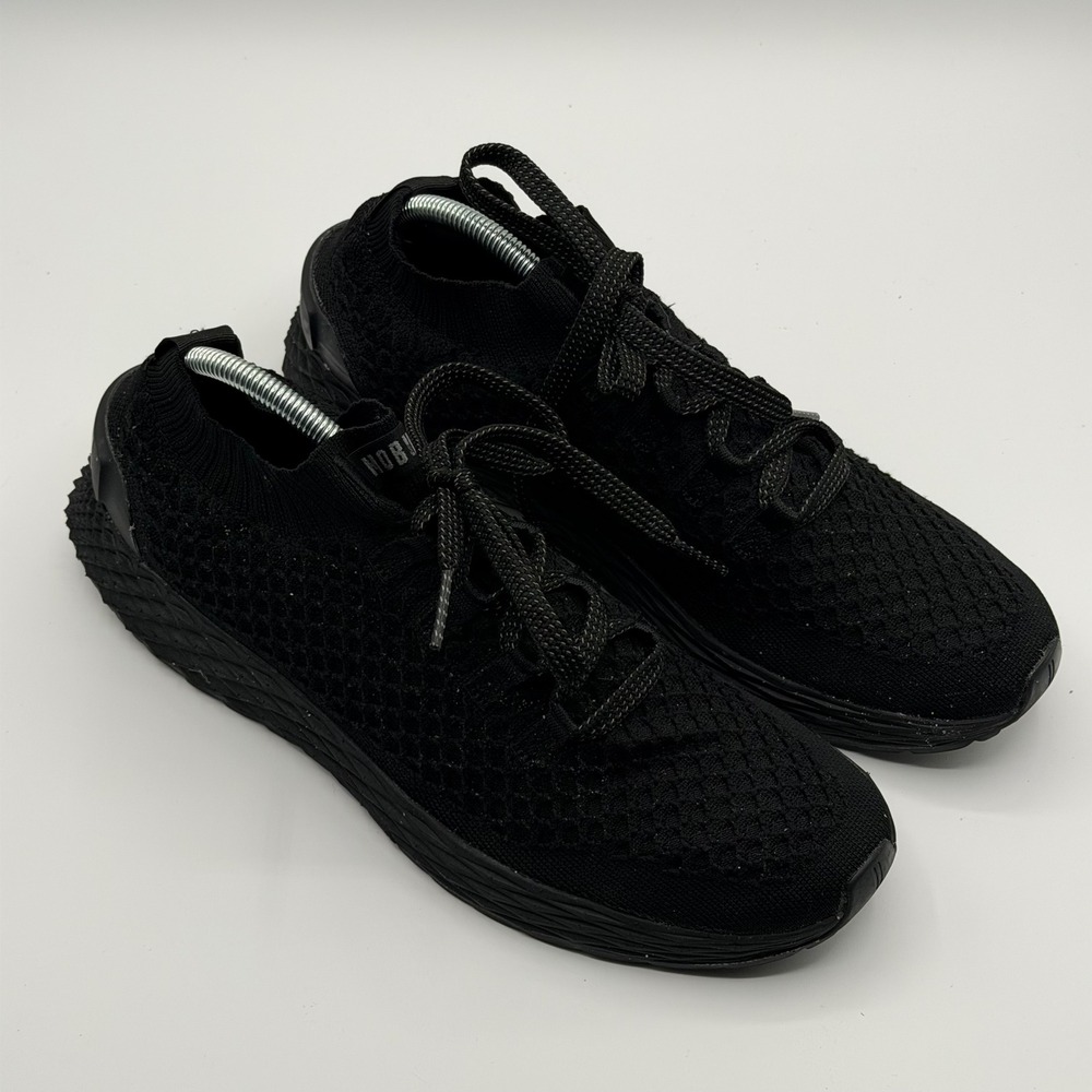 NOBULL Knit Runner Mens 11.5 Training Shoes Triple Black Athletic Sneakers Low